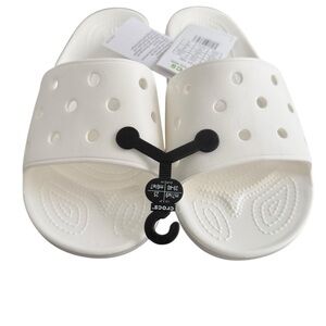 Unisex CROCS Classic Slide Sandals white/blanc 100% Original New Mens 7 Womens 9